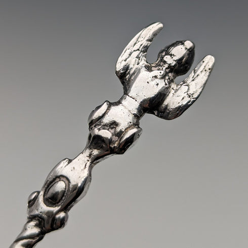 1901 British Antique Sterling Silver Tea Caddy Spoon Elly Isaac Miller